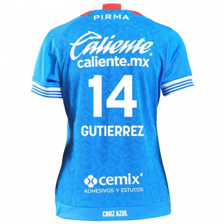 Kandiny Gyermek Alexis Gutiérrez #14 Égszínkék Hazai Jersey 2024/25 Mez Póló Ing