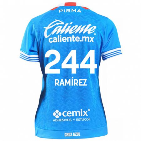 Kandiny Gyermek Nicolás Ramírez #244 Égszínkék Hazai Jersey 2024/25 Mez Póló Ing