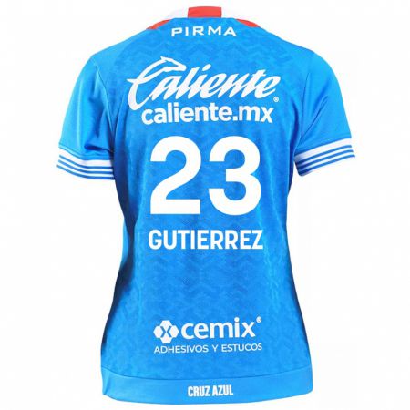 Kandiny Gyermek Ivonne Gutierrez #23 Égszínkék Hazai Jersey 2024/25 Mez Póló Ing