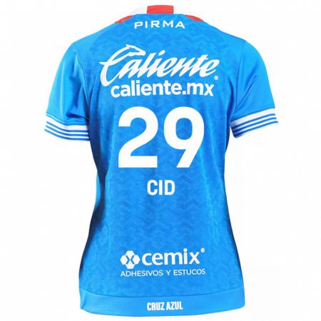 Kandiny Gyermek Claudia Cid #29 Égszínkék Hazai Jersey 2024/25 Mez Póló Ing