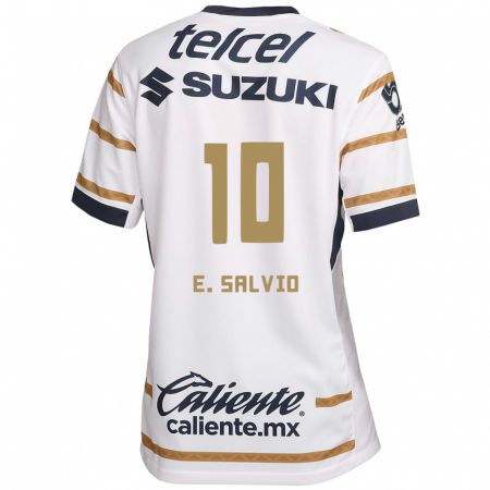 Kandiny Gyermek Eduardo Salvio #10 Fehér Obszidián Hazai Jersey 2024/25 Mez Póló Ing