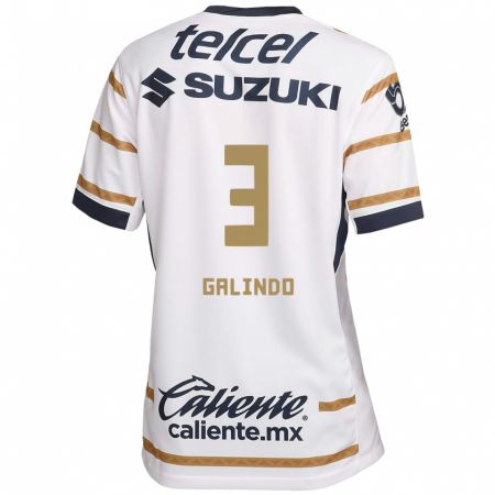 Kandiny Gyermek Ricardo Galindo #3 Fehér Obszidián Hazai Jersey 2024/25 Mez Póló Ing