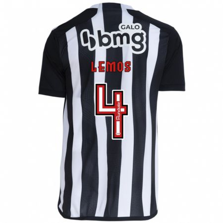 Kandiny Gyermek Mauricio Lemos #4 Fehér Fekete Hazai Jersey 2024/25 Mez Póló Ing