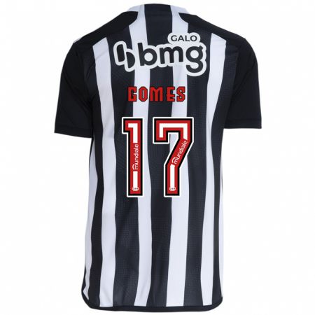 Kandiny Gyermek Igor Gomes #17 Fehér Fekete Hazai Jersey 2024/25 Mez Póló Ing