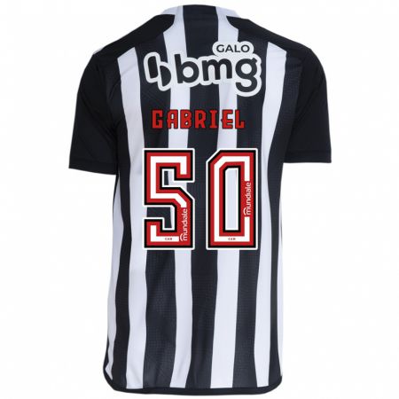 Kandiny Gyermek Vitor Gabriel #50 Fehér Fekete Hazai Jersey 2024/25 Mez Póló Ing