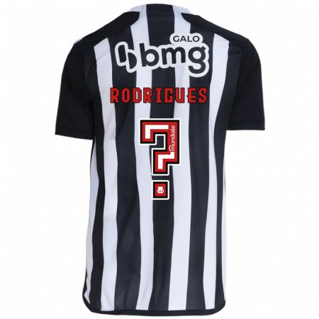 Kandiny Gyermek Vinicius Rodrigues #0 Fehér Fekete Hazai Jersey 2024/25 Mez Póló Ing