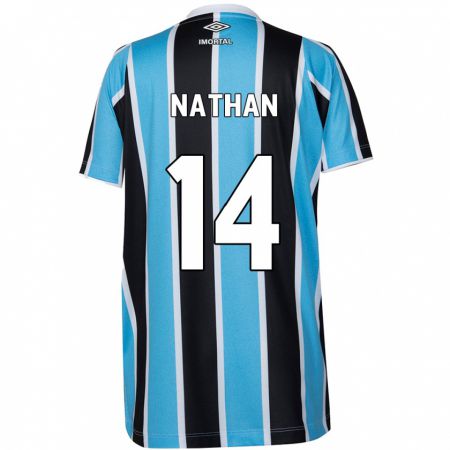 Kandiny Gyermek Nathan #14 Kék Fekete Fehér Hazai Jersey 2024/25 Mez Póló Ing