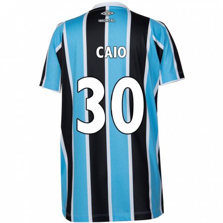 Kandiny Gyermek Rodrigo Caio #30 Kék Fekete Fehér Hazai Jersey 2024/25 Mez Póló Ing