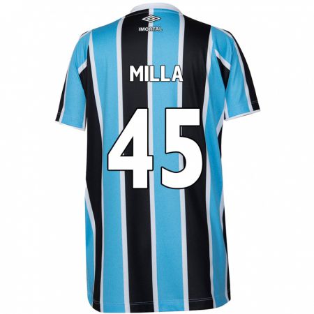 Kandiny Gyermek Lucas Milla #45 Kék Fekete Fehér Hazai Jersey 2024/25 Mez Póló Ing