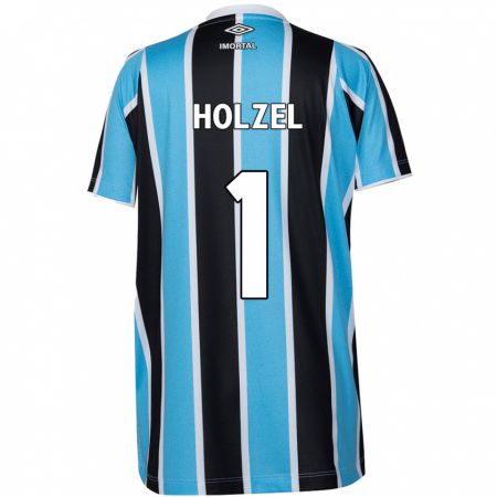 Kandiny Gyermek Vivi Holzel #1 Kék Fekete Fehér Hazai Jersey 2024/25 Mez Póló Ing