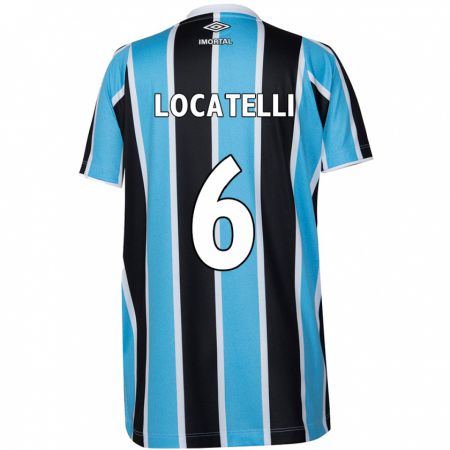 Kandiny Gyermek Natane Locatelli #6 Kék Fekete Fehér Hazai Jersey 2024/25 Mez Póló Ing