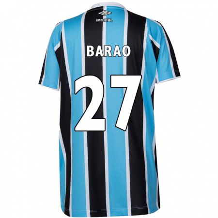 Kandiny Gyermek Dani Barão #27 Kék Fekete Fehér Hazai Jersey 2024/25 Mez Póló Ing