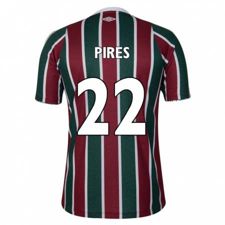 Kandiny Gyermek Gabriel Pires #22 Zöld Barna Fehér Hazai Jersey 2024/25 Mez Póló Ing