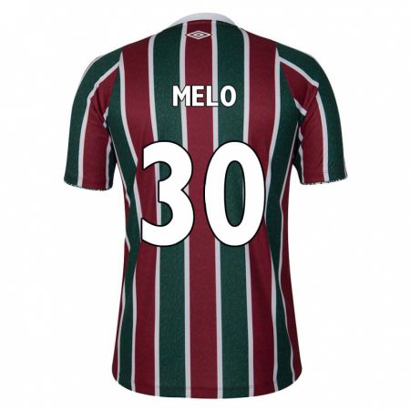 Kandiny Gyermek Felipe Melo #30 Zöld Barna Fehér Hazai Jersey 2024/25 Mez Póló Ing