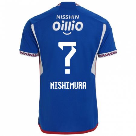 Kandiny Gyermek Takuma Nishimura #0 Kék Fehér Piros Hazai Jersey 2024/25 Mez Póló Ing