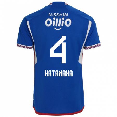 Kandiny Gyermek Shinnosuke Hatanaka #4 Kék Fehér Piros Hazai Jersey 2024/25 Mez Póló Ing