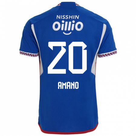 Kandiny Gyermek Jun Amano #20 Kék Fehér Piros Hazai Jersey 2024/25 Mez Póló Ing