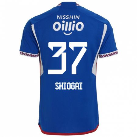 Kandiny Gyermek Kento Shiogai #37 Kék Fehér Piros Hazai Jersey 2024/25 Mez Póló Ing