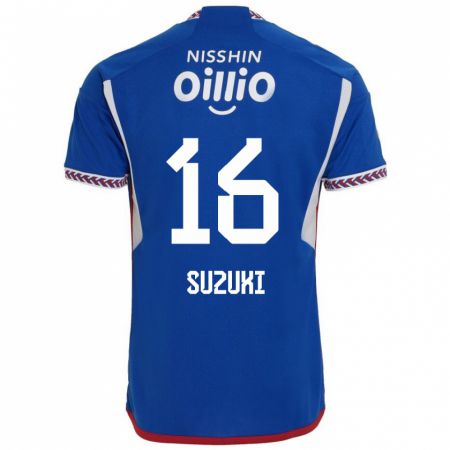 Kandiny Gyermek Kai Suzuki #16 Kék Fehér Piros Hazai Jersey 2024/25 Mez Póló Ing