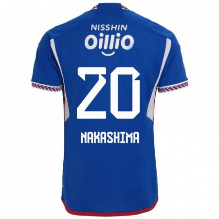 Kandiny Gyermek Rikuto Nakashima #20 Kék Fehér Piros Hazai Jersey 2024/25 Mez Póló Ing