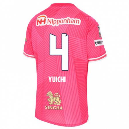 Kandiny Gyermek Yuichi Hirano #4 Rózsaszín Fehér Hazai Jersey 2024/25 Mez Póló Ing