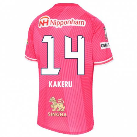 Kandiny Gyermek Kakeru Funaki #14 Rózsaszín Fehér Hazai Jersey 2024/25 Mez Póló Ing