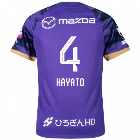 Kandiny Gyermek Hayato Araki #4 Lila Fehér Hazai Jersey 2024/25 Mez Póló Ing