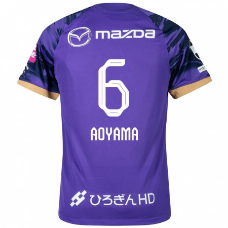 Kandiny Gyermek Toshihiro Aoyama #6 Lila Fehér Hazai Jersey 2024/25 Mez Póló Ing