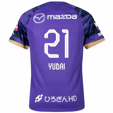 Kandiny Gyermek Yudai Tanaka #21 Lila Fehér Hazai Jersey 2024/25 Mez Póló Ing