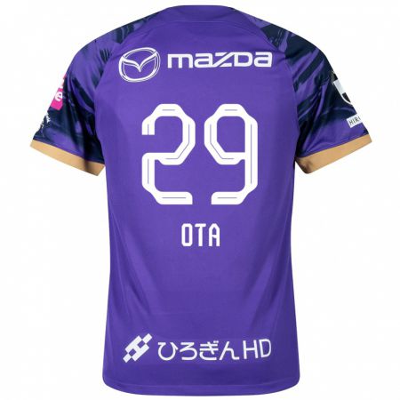 Kandiny Gyermek Hiroto Ota #29 Lila Fehér Hazai Jersey 2024/25 Mez Póló Ing