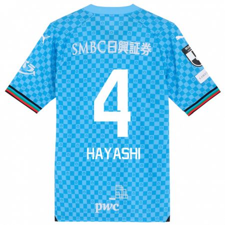 Kandiny Gyermek Shunsuke Hayashi #4 Azúrkék Hazai Jersey 2024/25 Mez Póló Ing