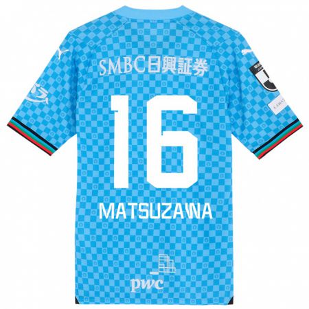 Kandiny Gyermek Naoto Matsuzawa #16 Azúrkék Hazai Jersey 2024/25 Mez Póló Ing