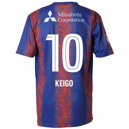 Kandiny Gyermek Keigo Higashi #10 Kék Piros Hazai Jersey 2024/25 Mez Póló Ing