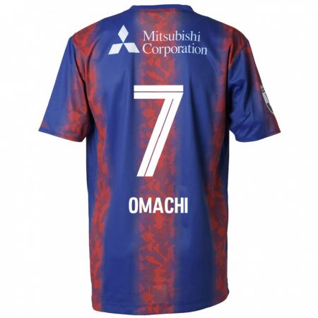 Kandiny Gyermek Hyugo Omachi #7 Kék Piros Hazai Jersey 2024/25 Mez Póló Ing