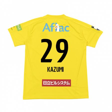 Kandiny Gyermek Takuto Kazumi #29 Sárga Fekete Hazai Jersey 2024/25 Mez Póló Ing