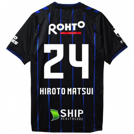 Kandiny Gyermek Elijah Hiroto Matsui #24 Fekete Kék Hazai Jersey 2024/25 Mez Póló Ing