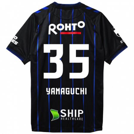 Kandiny Gyermek Haruta Yamaguchi #35 Fekete Kék Hazai Jersey 2024/25 Mez Póló Ing