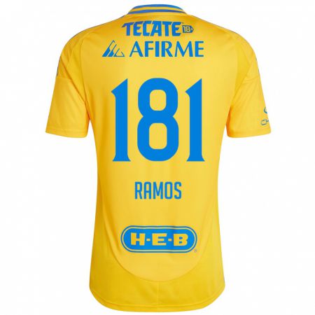 Kandiny Gyermek Anthony Ramos #181 Arany Sárga Hazai Jersey 2024/25 Mez Póló Ing