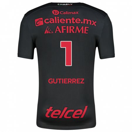 Kandiny Gyermek Alejandra Gutiérrez #1 Fekete Piros Hazai Jersey 2024/25 Mez Póló Ing