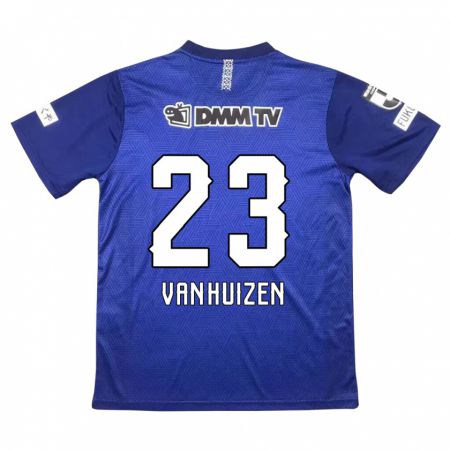 Kandiny Gyermek Haruki Christopher Van Huizen #23 Sötétkék Hazai Jersey 2024/25 Mez Póló Ing