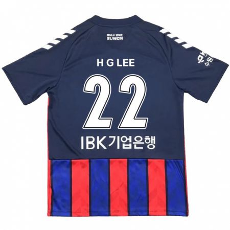 Kandiny Gyermek Gwang-Hyeok Lee #22 Kék Piros Hazai Jersey 2024/25 Mez Póló Ing