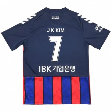 Kandiny Gyermek Ki-Jun Kim #7 Kék Piros Hazai Jersey 2024/25 Mez Póló Ing