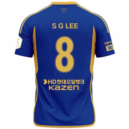 Kandiny Gyermek Gyu-Sung Lee #8 Kék Sárga Hazai Jersey 2024/25 Mez Póló Ing