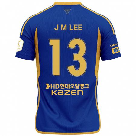 Kandiny Gyermek Myung-Jae Lee #13 Kék Sárga Hazai Jersey 2024/25 Mez Póló Ing