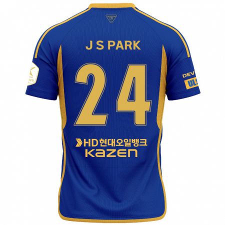 Kandiny Gyermek Sang-Jun Park #24 Kék Sárga Hazai Jersey 2024/25 Mez Póló Ing