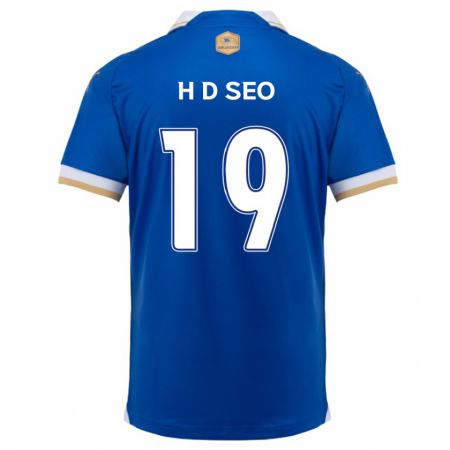 Kandiny Gyermek Dong-Han Seo #19 Kék Fehér Hazai Jersey 2024/25 Mez Póló Ing