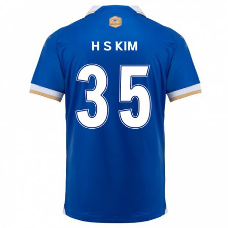 Kandiny Gyermek Seung-Hyun Kim #35 Kék Fehér Hazai Jersey 2024/25 Mez Póló Ing