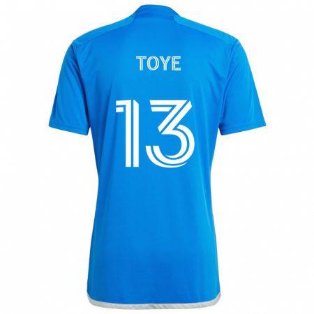 Kandiny Gyermek Mason Toye #13 Kék Fehér Hazai Jersey 2024/25 Mez Póló Ing