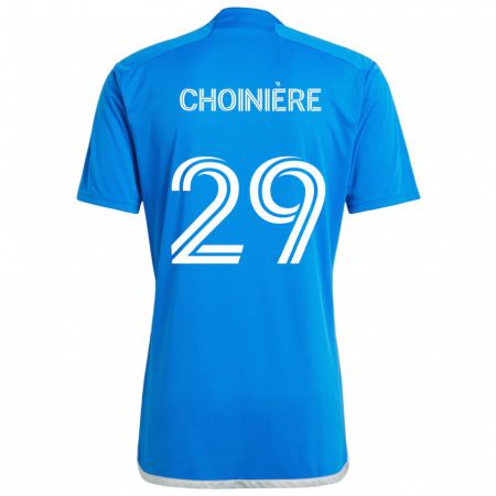 Kandiny Gyermek Mathieu Choinière #29 Kék Fehér Hazai Jersey 2024/25 Mez Póló Ing