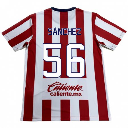 Kandiny Gyermek Benjamín Sánchez #56 Piros Fehér Hazai Jersey 2024/25 Mez Póló Ing